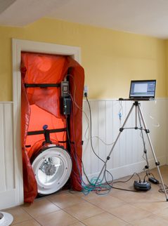 Test de perméabilité à l'air (blower door)